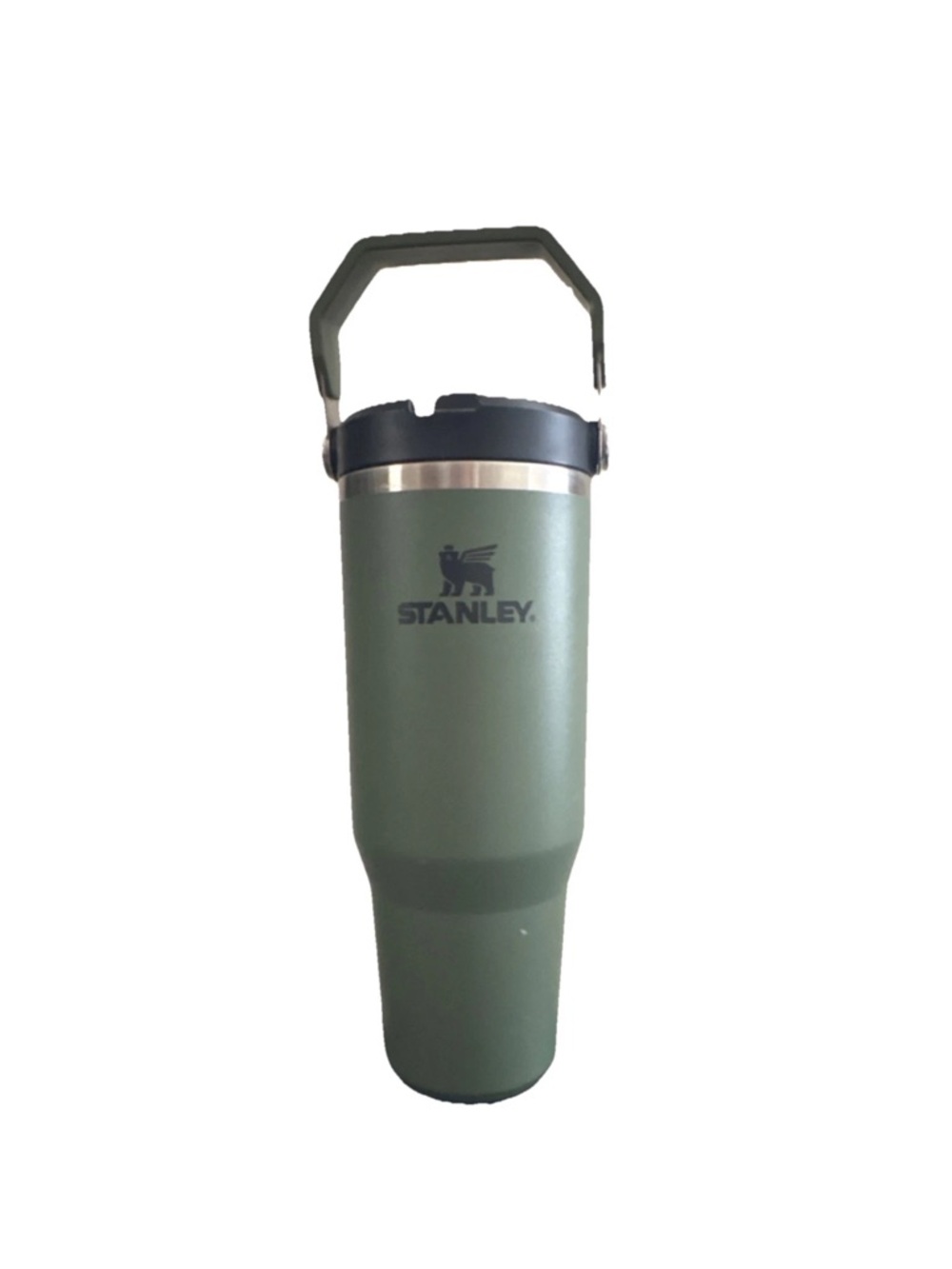 Stanley 30 oz 887 mL Green Flip Lock BPA-Free Plastic Bottle Dishwasher Safe